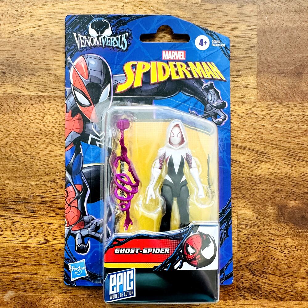 Marvel Spiderman Ghost Spider Action Figure Venom Versus Hasbro 5inches NIB